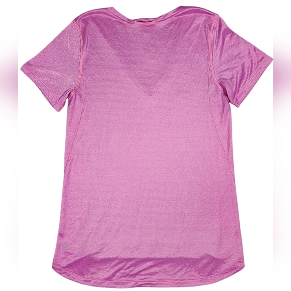 Lululemon What The Sports Tee Womens Size 6 Heathered Jewelled Magenta/Gold - Picture 4 of 12
